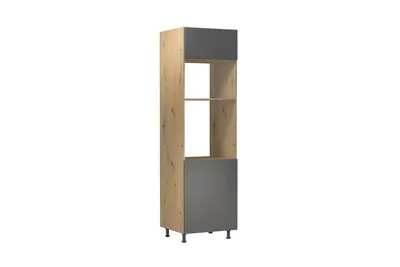 Produktbild von Mikrowellenumbauschrank 60x58x212 cm Küchenschrank, Langen D60PM Grau/ Matt