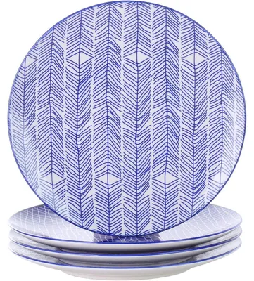Produktbild von Flachteller 4-teilig aus Porzellan Ø 27 cm Speiseteller Set