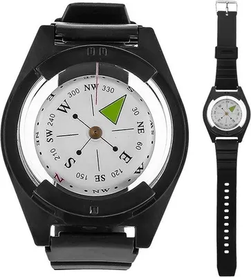 Produktbild von Waterdichte Outdoor-Notsignalisierungs-Kompas mit Gummiband, ideal für Wanderungen, Camping, Radfahren, Bergsteigen und andere Outdoor-Aktivitäten.