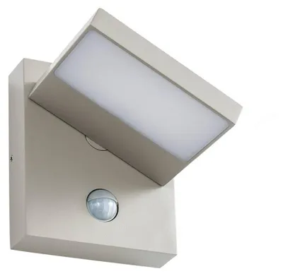 Produktbild von Lucande LED-Außenwandleuchte Silvan, steingrau, Sensor, IP54