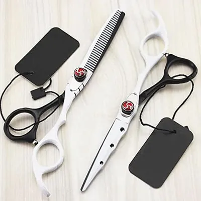 Immagine prodotto di Forbici da taglio, 4 colori, professionali, acciaio 440c, 15,2 cm, forbici da taglio, per tagliare, parrucchiere, taglio di capelli, forbici smussanti, set di forbici da parrucchiere (colore: OneColor)