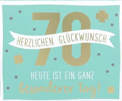 Produktbild von WUNSCHERFÜLLER Soundboxen Zahlengeburtstage 1 Stück - 70 - Herzlichen Glückwunsch!! Zum 70. Geburtstag