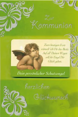 Produktbild von Kommunion - Glückwunschkarte im Format 11,5 x 17 cm mit Briefumschlag