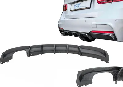 Image de Diffuseur arrière de pare-chocs en carbone pour BMW Série 3 F30 F31 11-19 Design M3 Sortie gauche