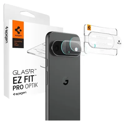 Immagine prodotto di Spigen Optik EZ Fit, compatibile con Google Pixel 11 Pro XL, resistente, antigraffio, trasparente, confezione da 2 pezzi