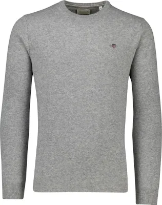 Image de Gant pull gris chiné col rond Laine manches longues