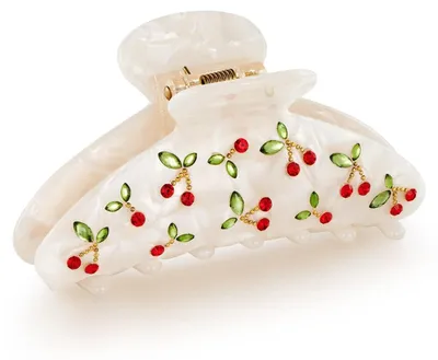 Image de Barrette LILIE&WHITE avec rhinestones cerise pour femme