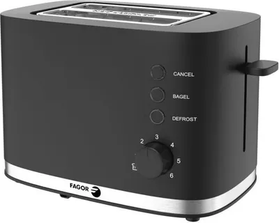 Obrázek produktu pro Toustovač, FAGOR FG250, 4 funkce: bagel, rozmrazování, ohřívání, zrušení, 730–870 W, 6 stupňů opékání