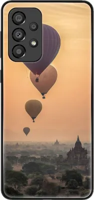 Produktbild von König Design Hülle kompatibel mit Samsung Galaxy A33 5G Kunststoff Soft Handyhülle - Handy Case Heißluftballons