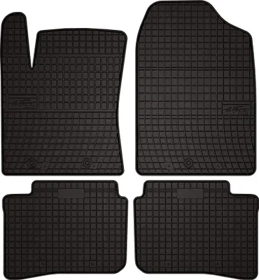 Produktbild von Gummifußmatten passend für Hyundai i10 III (Schrägheck, Bj. 2019-) –  schwarz, passgenau, mit Befestigungen set 4 Stk. - Gummi-Automatten