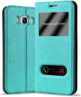 Produktbild von Cadorabo Schutzhülle für Samsung Galaxy J7 2016 Hülle in Türkis Handyhülle Book Case Cover Etui
