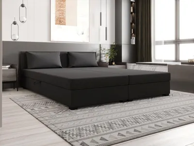 Obrázek produktu pro Kontinentální manželská postel 180x200 ROSIE 14 - tmavě šedá