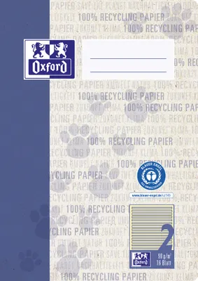 Produktbild von Oxford Schulheft "Recycling" DIN A5 16 Blatt Lineatur 3
