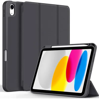Immagine prodotto di Custodia protettiva per iPad 10ª generazione da 10,9 pollici / 11ª generazione 2025, con supporto per la penna, color grigio scuro