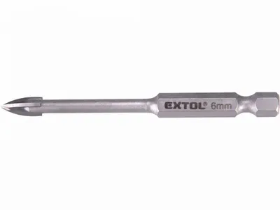 Obrázok produktu pre Vrták do skla 6x76mm, šesťhranná 1/4" stopka