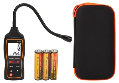 Productafbeelding van Halogengasdetector, 0 tot 1000 ppm, met geluid, licht en trillingsalarm, digitaal, geschikt voor airconditioningsystemen, koelmiddelen en voor het opsporen van lekkages van Freon