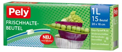 Zdjęcie produktu dla Worek foliowy z bezpiecznym zamknięciem 1 litr 15 sztuk