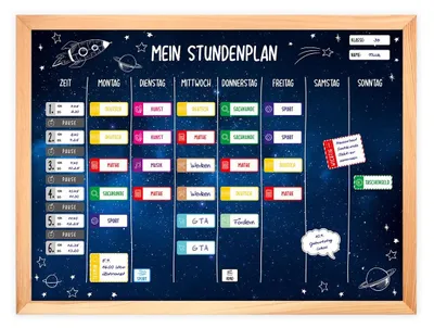 Produktbild von magnetischer Stundenplan Weltall mit 90 Magneten