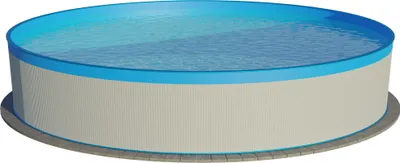 Produktbild von Stahlwandpool rund 360x84 cm, Stahl 0,3 mm weiß, Folie 0,2 mm blau, overlap