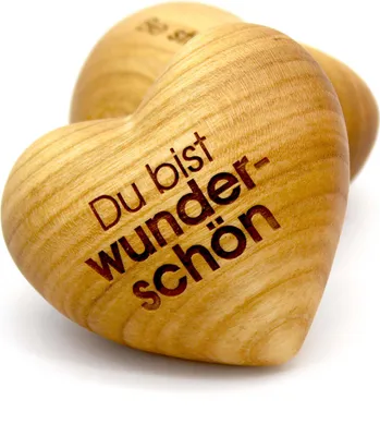 Produktbild von Holzherz \'Du bist wunderschön!\'