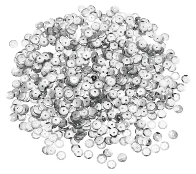 Lose Pailletten, 2200 Stück, 8 mm, silberfarben, Glitzer