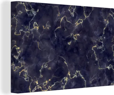 Produktbild von OneMillionCanvasses® - Leinwandbilder - 150x100 cm, Marmor - Goldachat, Wandbilder Kunstdruck Wanddekoration - Foto auf Leinwand - Gemälde auf Holzrahmen