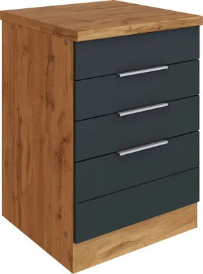Produktbild von Held Möbel Kochfeldumbauschrank Florenz BxTxH 60 x 60 x 82 cm grau matt zerlegt Anschlag reversibel 475.2.6293