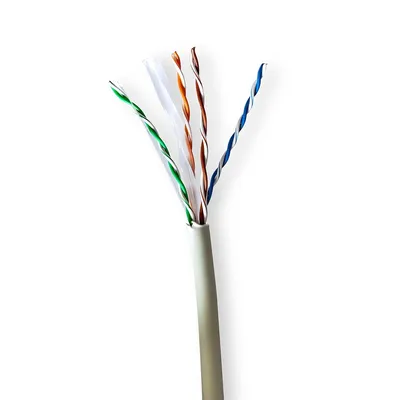Immagine prodotto di Cavo di rete Rotolo | CAT6 | Incagliato | U/UTP | Cavo di rame nudo | 100.0 m | Interno | Tondo | LSZH | Grigio | Confezione regalo