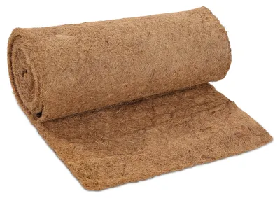 Immagine prodotto di Tappetino in fibra di cocco ISOISL, dimensioni 0,5 x 10 metri, spessore 8-10 mm, peso 1200 g/m², naturale, ideale per proteggere le piante dal freddo invernale e dalle erbacce