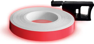 Produktbild von Wheel Stripes für Motorrad Reifen Rot Fluo 7 mm x 6 mt mit Applikator