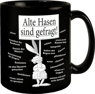 Produktbild von Alte Hasen sind gefragt! Tasse