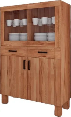Produktbild von Anrichte Ringo aus Kernbuche massiv 105x45x162 cm mit 4 Türen und 2 Schubladen