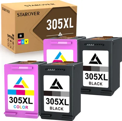 A product shot of a box and several ink cartridges.