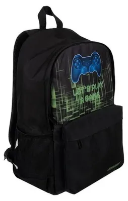 Produktbild von Kruzzel 24532 Schulrucksack 22 l + Beutel für Hausschuhe, schwarz
