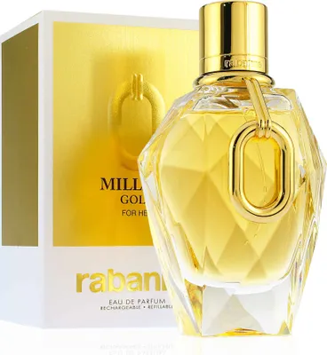 Obrázok produktu pre Rabanne Million Gold For Her, Ženy, 30 ml, Doplňovacia fľaša, Ruže, Biely kvet, Pižmo