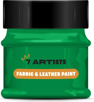 Produktbild von 7 Artists Acryl Farbe, Leder Farbe, Stoff Farbe, Textil Farbe, Acrylfarbe 50ml Grün - Wasserfeste Acrylfarbe zum Textil Färben/Leder Färben