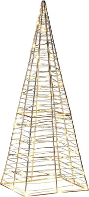 Produktbild von BELIANI Outdoor Weihnachtsbeleuchtung LED Weiß Weihnachtsbaum 60 cm für Außen Deko Adventsdekoration Gartendekoration