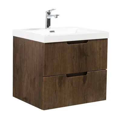 Immagine prodotto di Badplaats Set Mobili Bagno Thermis 60 cm - Noce Marrone - Mobile con Lavabo