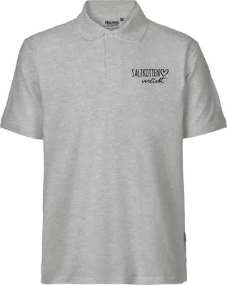 Produktbild von Huuraa Herren Polo Shirt Salzkotten verliebt 3XL Sport Grey Bio Baumwolle Fairtrade Poloshirt Geschenkidee