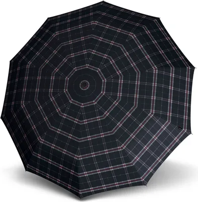 Produktbild von Knirps Stockregenschirm Regenschirm T.771 Long Automatic Check Navy blau