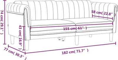 Imagen del producto de Sofá de dos plazas, color rosa, tapizado en terciopelo
