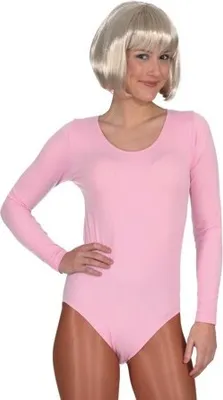 Produktbild von Body Langarmbody rosa Sportbody Kinder Karneval Fasching Kostüm 140/152