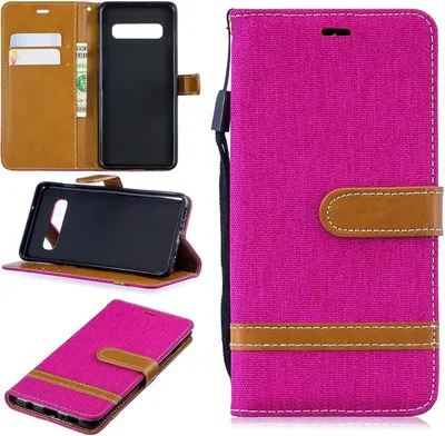 Zdjęcie produktu dla Etui ochronne na telefon Samsung Galaxy S10 etui na kartę portfel różowy