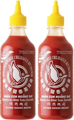 Produktbild von Doppelpack FLYING GOOSE Sriracha (2x 455ml) | scharfe Chilisauce mit INGWER