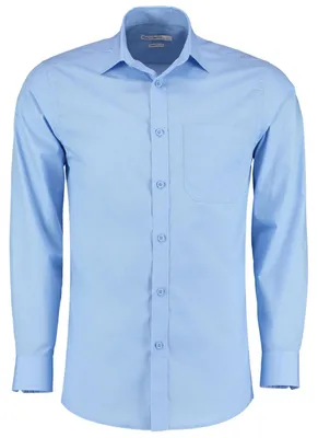 Image de Kustom Kit - Chemise habillée pour hommes, manches longues, modèle FK1266 (42,5 cm), couleur bleu clair