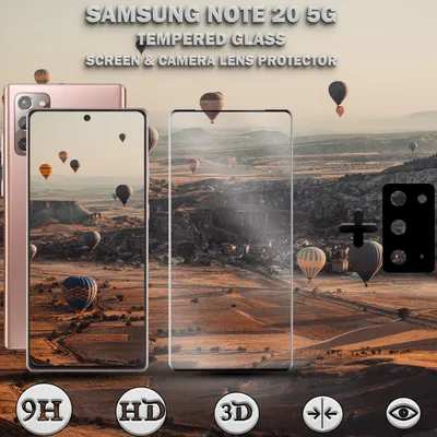 Produktbild von Ochranný kryt obrazovky a objektívu Samsung Galaxy NOTE 20 5G z tvrdeného skla 9H