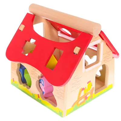 Produktbild von Holzhaus-Bauernhofsortierer mit Blöcken von Ecotoys