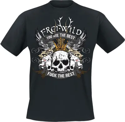 Produktbild von Schwarzes T-Shirt Sieger aus Baumwolle mit Siebdruck auf Brust und Rücken