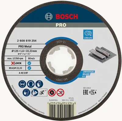 Produktbild von PRO Metal Gebundene Trennscheibe, 125 x 1,6 x 22,23 mm, X-Lock