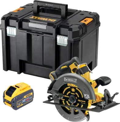 Obrázek produktu pro Akumulátorová okružní pila DeWALT DCS 578 NT 54V XR FlexVolt 190 mm bez kartáčů + pilový kotouč + TSTAK - bez baterie, bez nabíječky